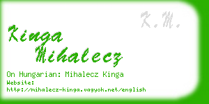 kinga mihalecz business card